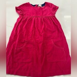 Mini Boden hot pink Corduroy dress 9-10